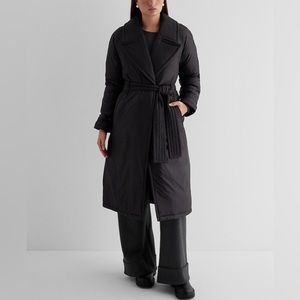 Express Black Trench Coat
